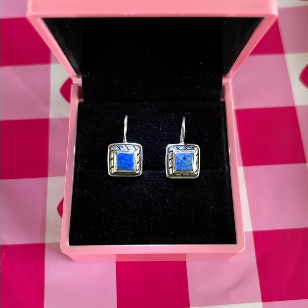 Vintage Lapis Sterling Silver 925 earrings